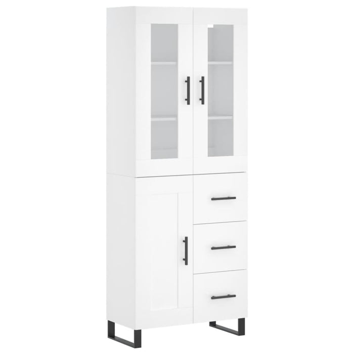 Dulap înalt, alb, 69,5x34x180 cm, lemn compozit - WALTI WALTI