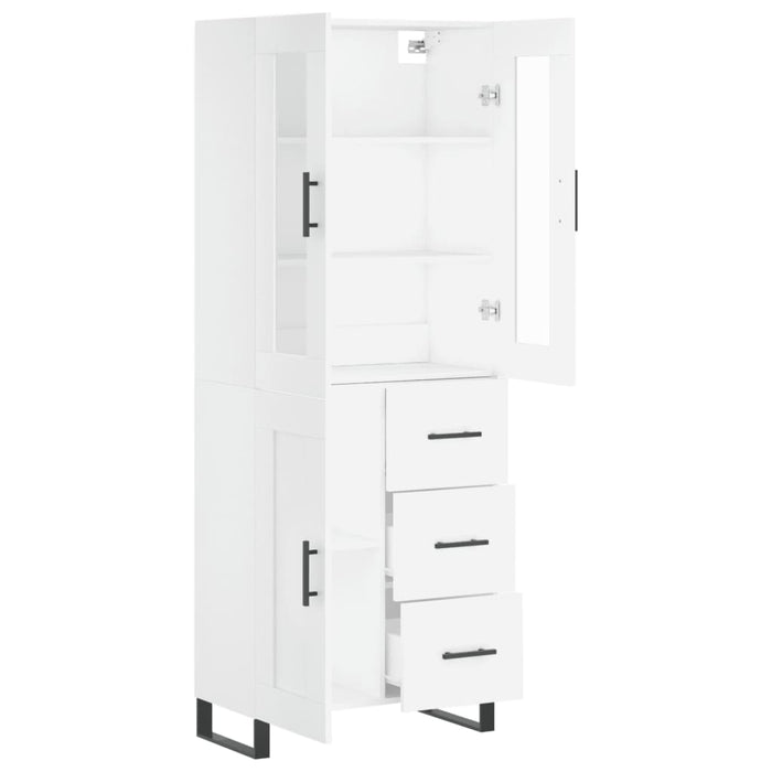 Dulap înalt, alb, 69,5x34x180 cm, lemn compozit - WALTI WALTI