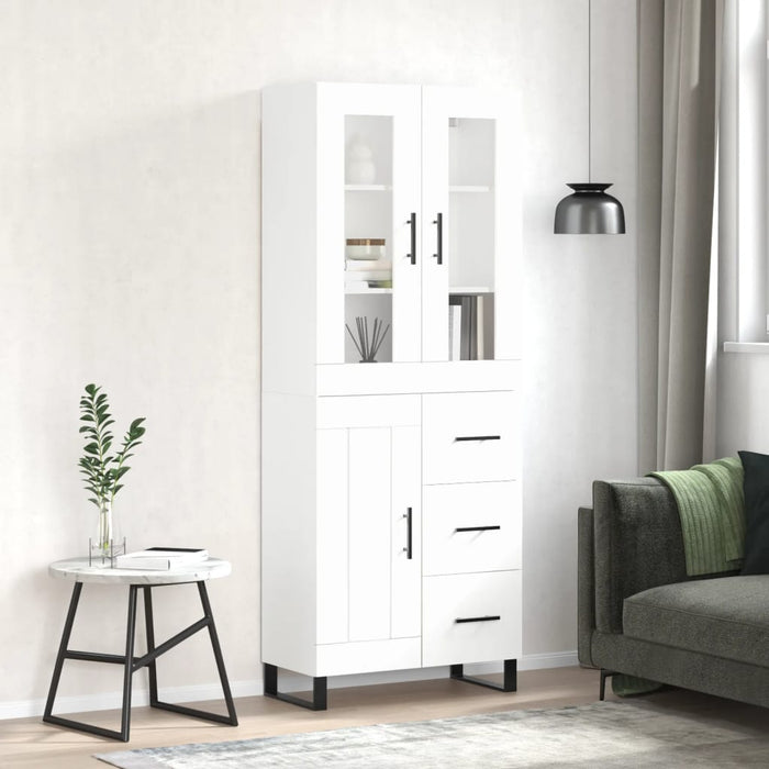 Dulap înalt, alb, 69,5x34x180 cm, lemn compozit - WALTI WALTI