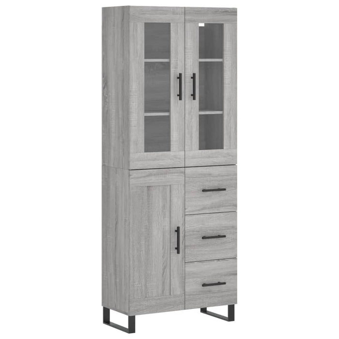 Dulap înalt, gri sonoma, 69,5x34x180 cm, lemn compozit WALTI