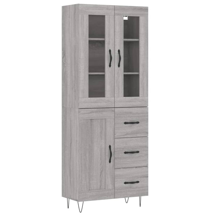 Dulap înalt, gri sonoma, 69,5x34x180 cm, lemn compozit - WALTI WALTI