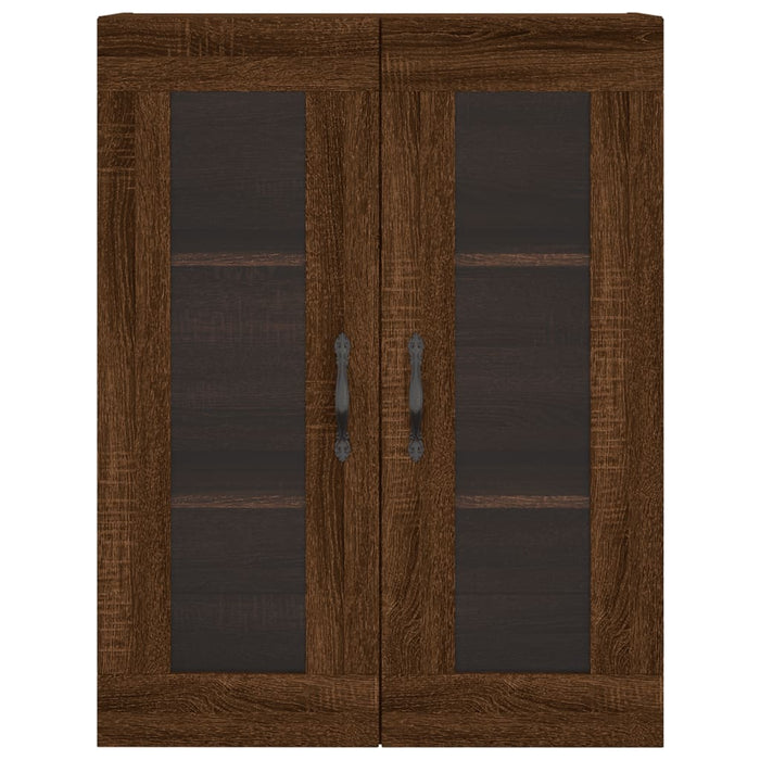 Dulap înalt, stejar maro, 69,5x34x180 cm, lemn compozit WALTI