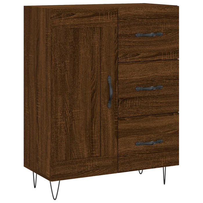 Dulap înalt, stejar maro, 69,5x34x180 cm, lemn compozit WALTI