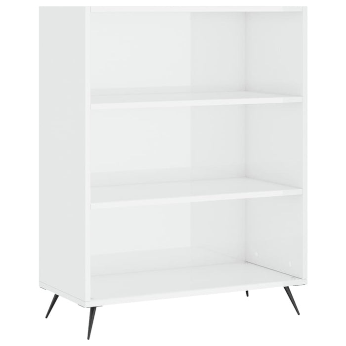 Dulap înalt, alb extralucios, 69,5x34x180 cm, lemn compozit WALTI