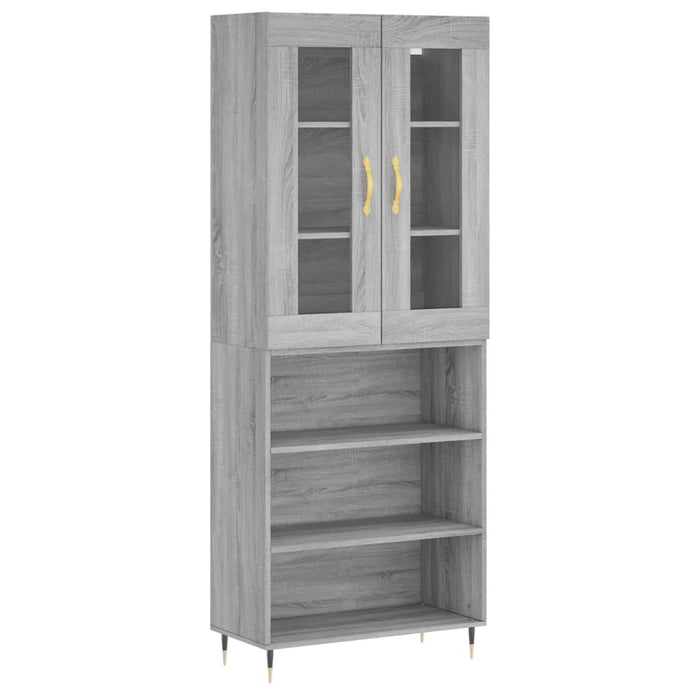 Dulap înalt, gri sonoma, 69,5x34x180 cm, lemn compozit - WALTI WALTI