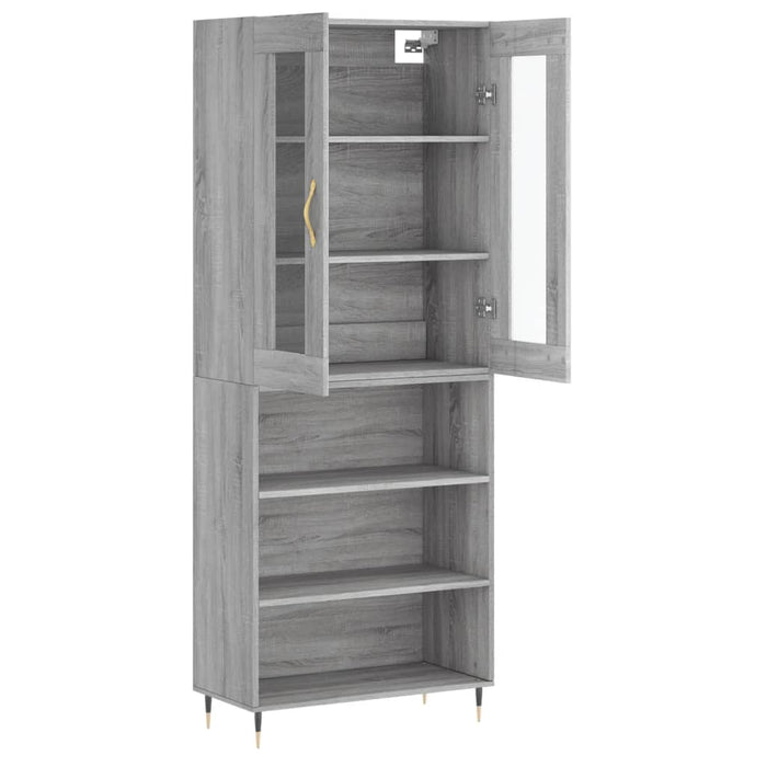 Dulap înalt, gri sonoma, 69,5x34x180 cm, lemn compozit - WALTI WALTI