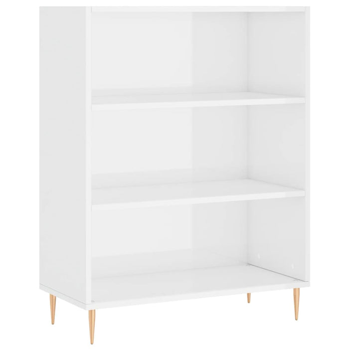Dulap înalt, alb extralucios, 69,5x34x180 cm, lemn compozit WALTI
