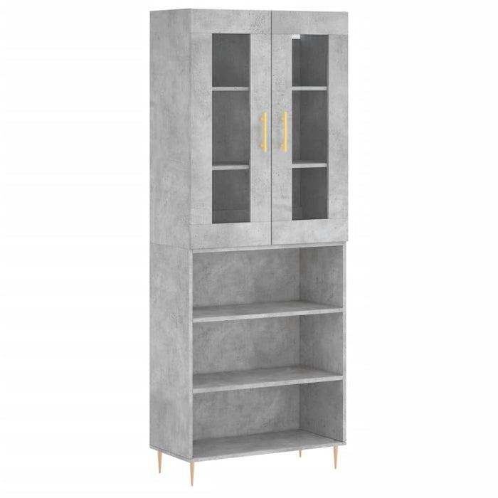 Dulap înalt, gri beton, 69,5x34x180, lemn compozit - WALTI WALTI