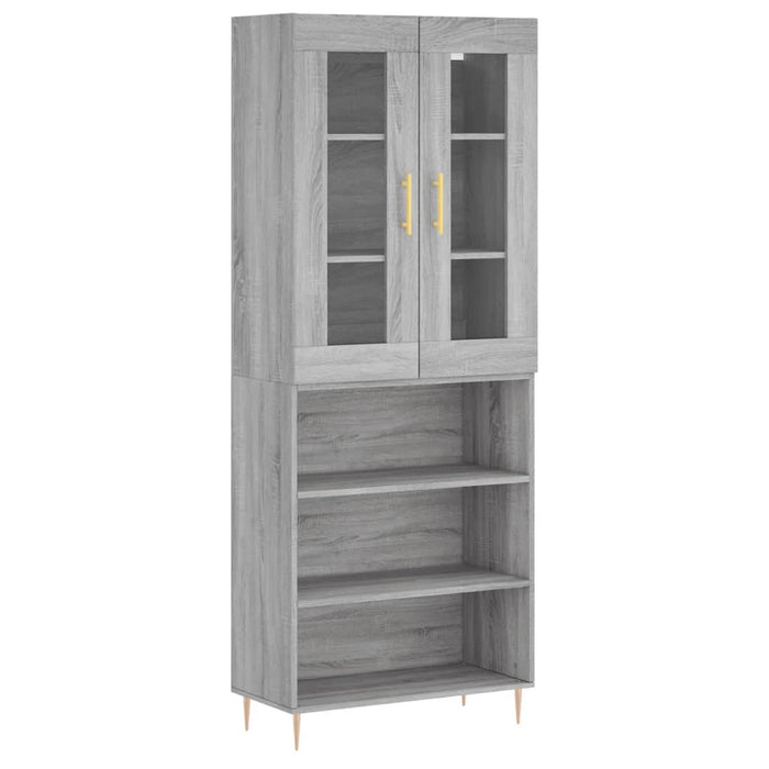Dulap înalt, gri sonoma, 69,5x34x180 cm, lemn compozit - WALTI WALTI