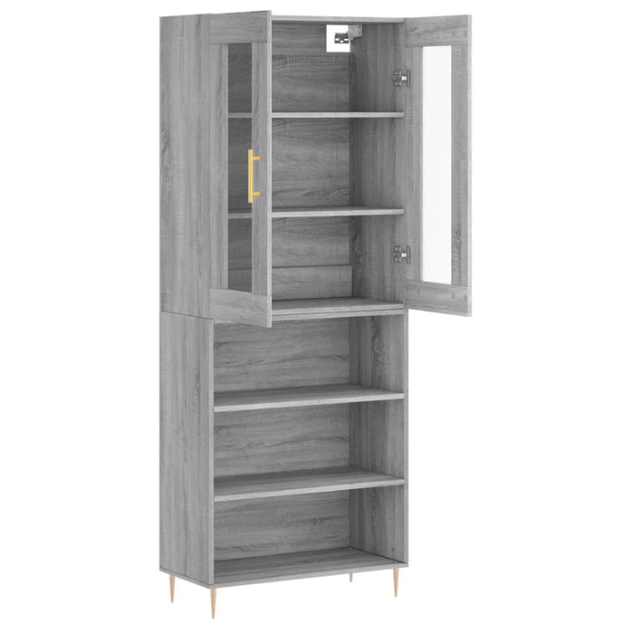 Dulap înalt, gri sonoma, 69,5x34x180 cm, lemn compozit - WALTI WALTI