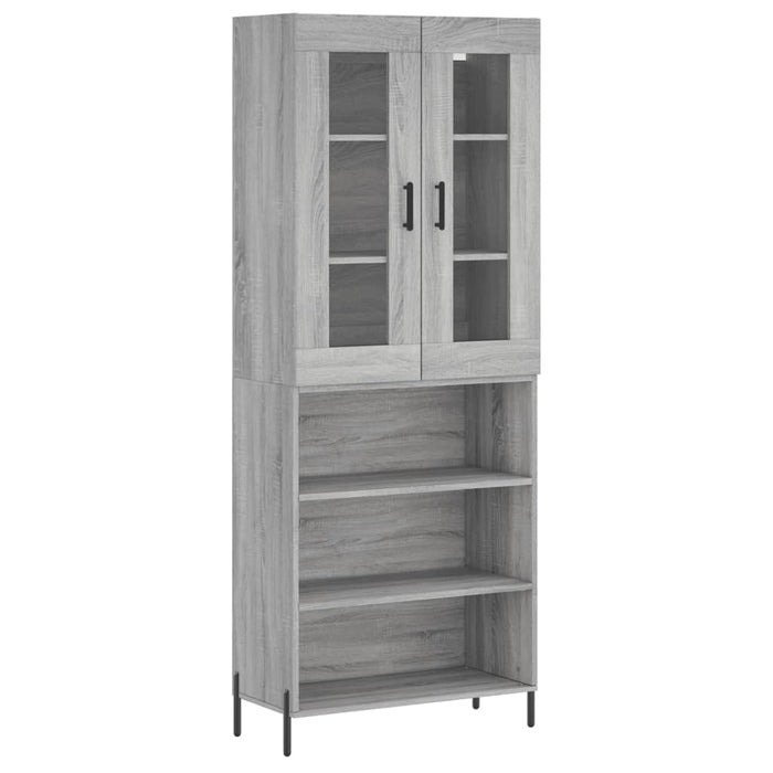 Dulap înalt, gri sonoma, 69,5x34x180 cm, lemn compozit WALTI