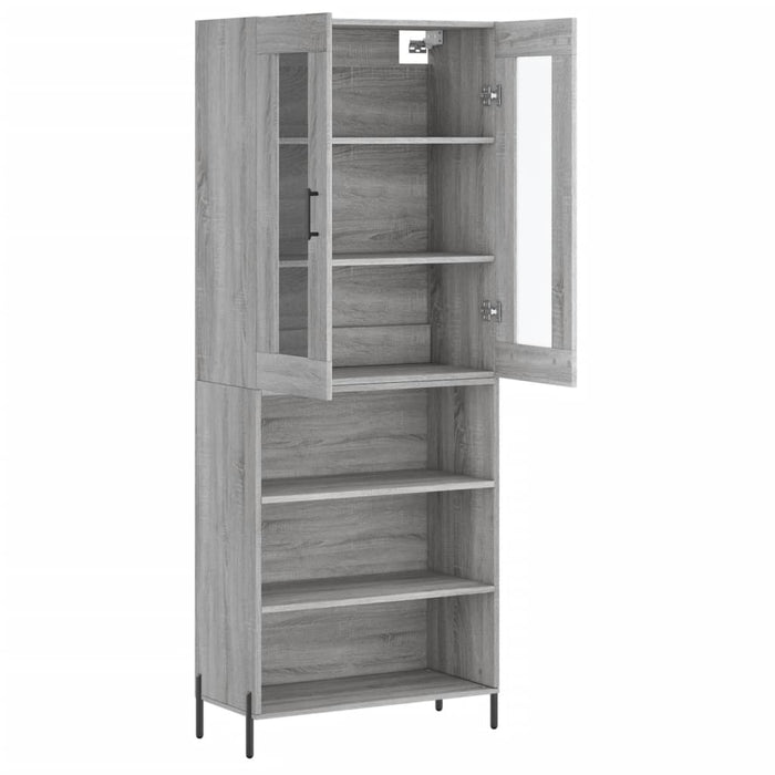 Dulap înalt, gri sonoma, 69,5x34x180 cm, lemn compozit WALTI