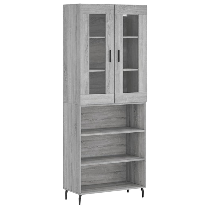 Dulap înalt, gri sonoma, 69,5x34x180 cm, lemn compozit WALTI
