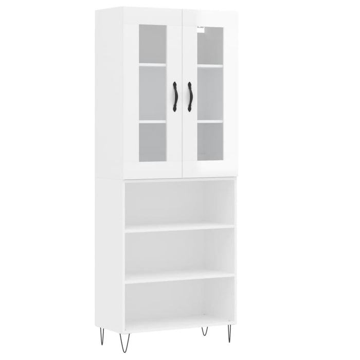 Dulap înalt, alb, 69,5x34x180 cm, lemn compozit WALTI