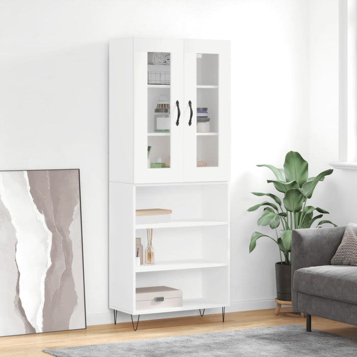 Dulap înalt, alb, 69,5x34x180 cm, lemn compozit WALTI
