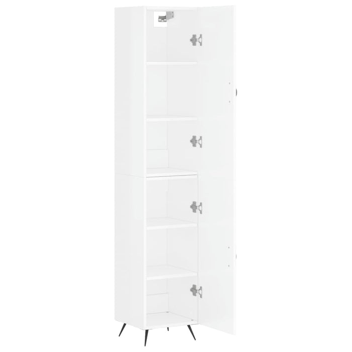 Dulap înalt, alb extralucios, 34,5x34x180 cm, lemn prelucrat WALTI
