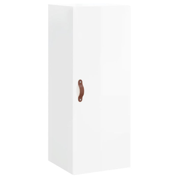 Dulap înalt, alb extralucios, 34,5x34x180 cm, lemn prelucrat WALTI
