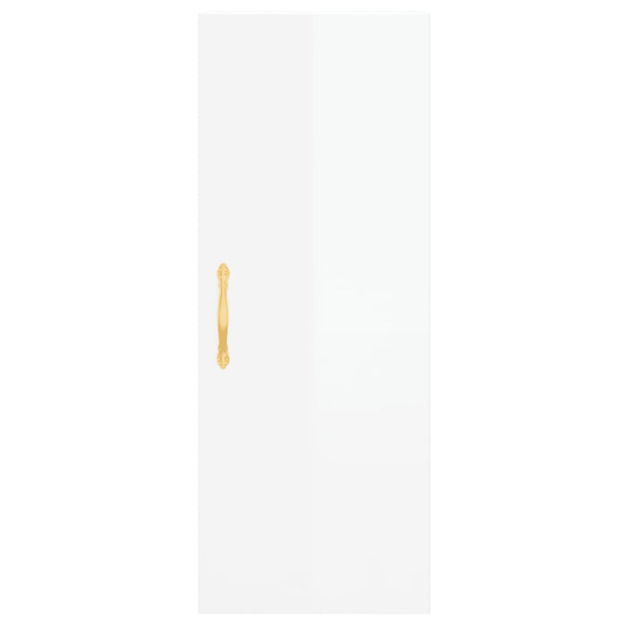 Dulap înalt, alb extralucios, 34,5x34x180 cm, lemn prelucrat WALTI