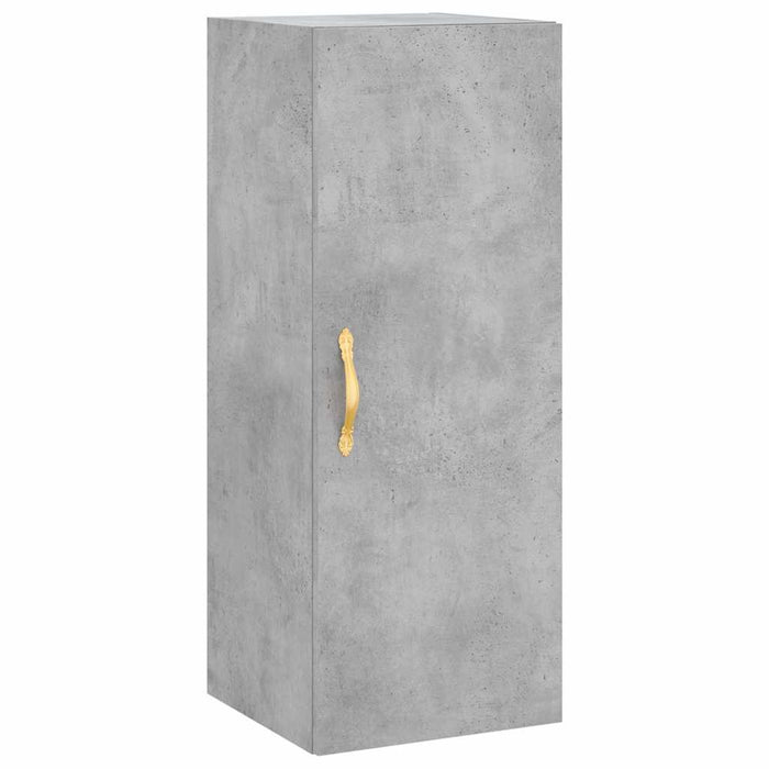 Dulap înalt, gri beton, 34,5x34x180 cm, lemn prelucrat WALTI