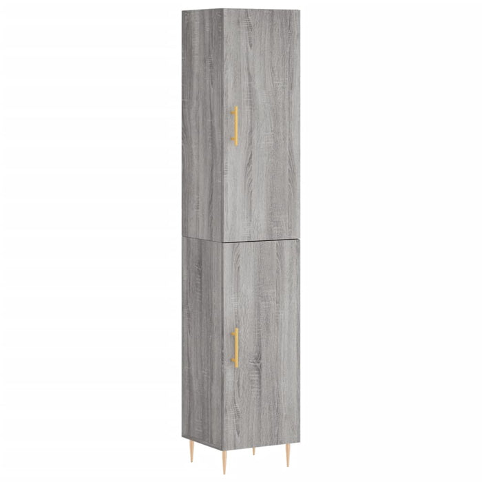 Dulap înalt, gri sonoma, 34,5x34x180 cm, lemn prelucrat WALTI