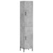Dulap înalt, gri beton, 34,5x34x180 cm, lemn prelucrat - WALTI WALTI