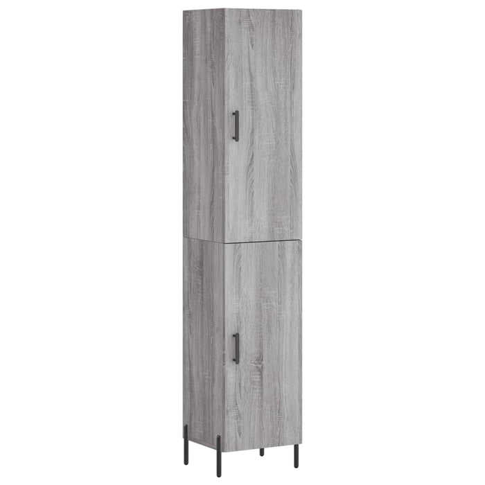 Dulap înalt, gri sonoma, 34,5x34x180 cm, lemn prelucrat WALTI