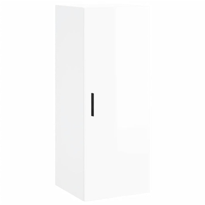 Dulap înalt, alb extralucios, 34,5x34x180 cm, lemn prelucrat WALTI