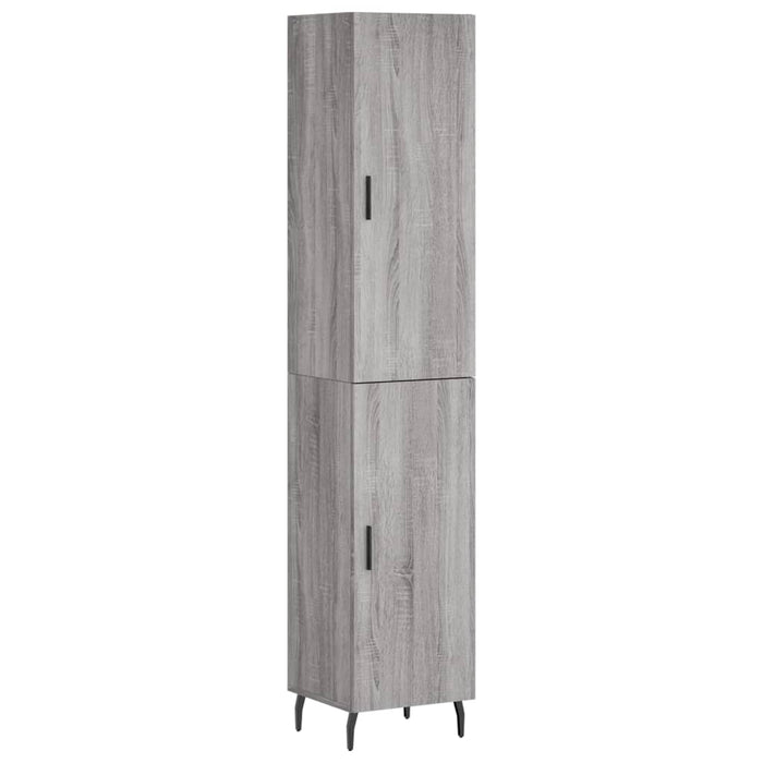 Dulap înalt, gri sonoma, 34,5x34x180 cm, lemn prelucrat - WALTI WALTI