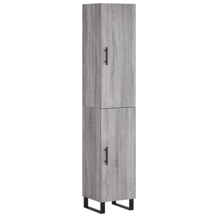 Dulap înalt, gri sonoma, 34,5x34x180 cm, lemn prelucrat - WALTI WALTI