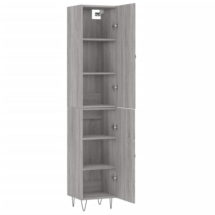 Dulap înalt, gri sonoma, 34,5x34x180 cm, lemn prelucrat - WALTI WALTI