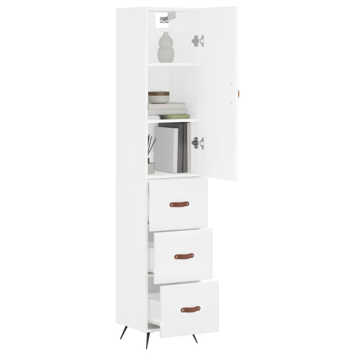 Dulap înalt, alb, 34,5x34x180 cm, lemn prelucrat WALTI