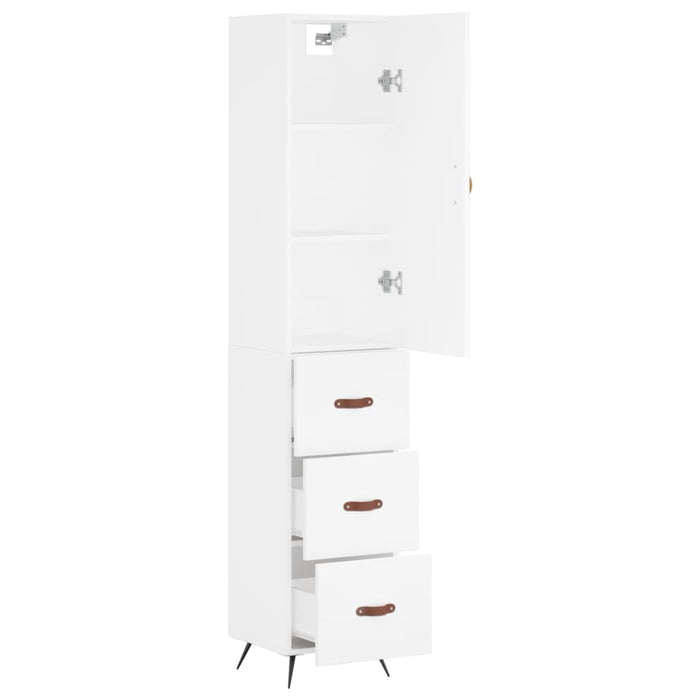 Dulap înalt, alb, 34,5x34x180 cm, lemn prelucrat WALTI