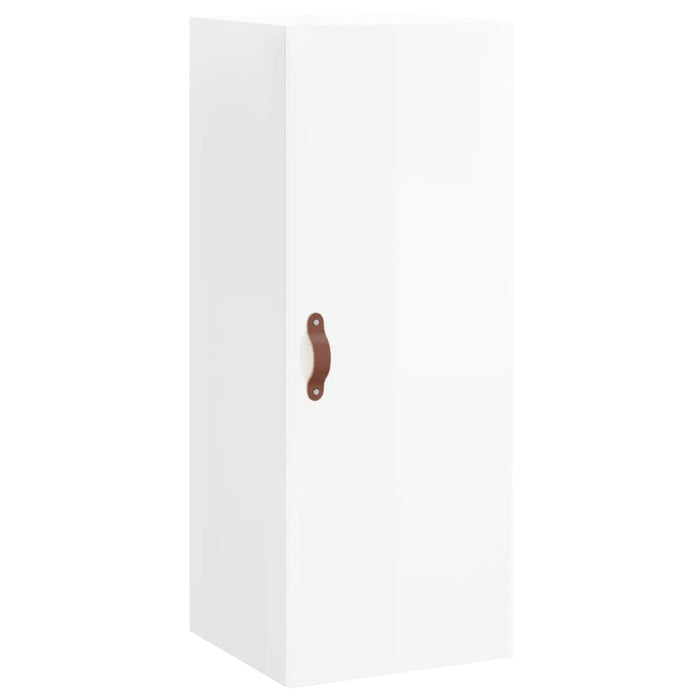 Dulap înalt, alb extralucios, 34,5x34x180 cm, lemn prelucrat WALTI