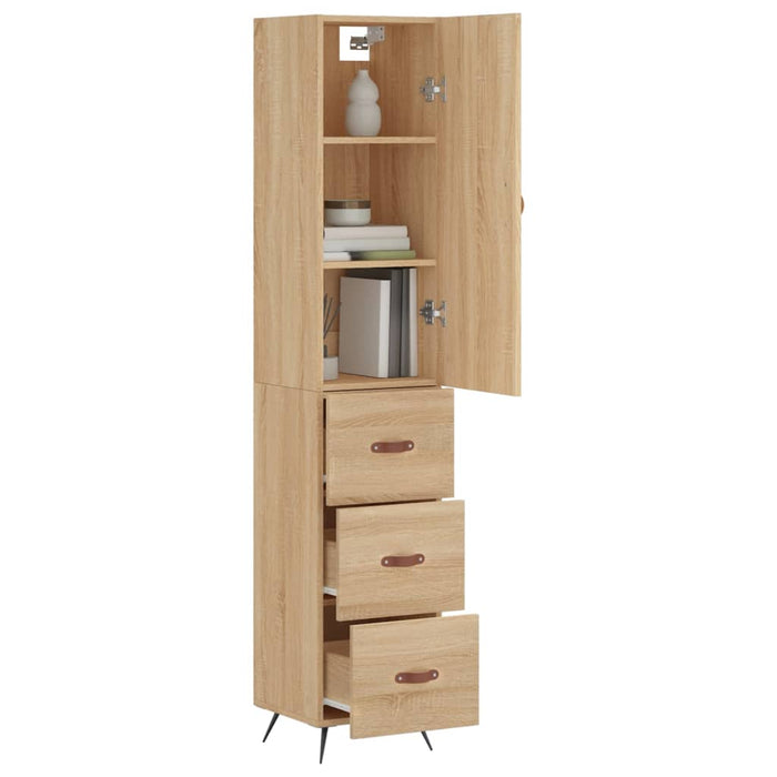 Dulap înalt, stejar sonoma, 34,5x34x180 cm, lemn prelucrat WALTI
