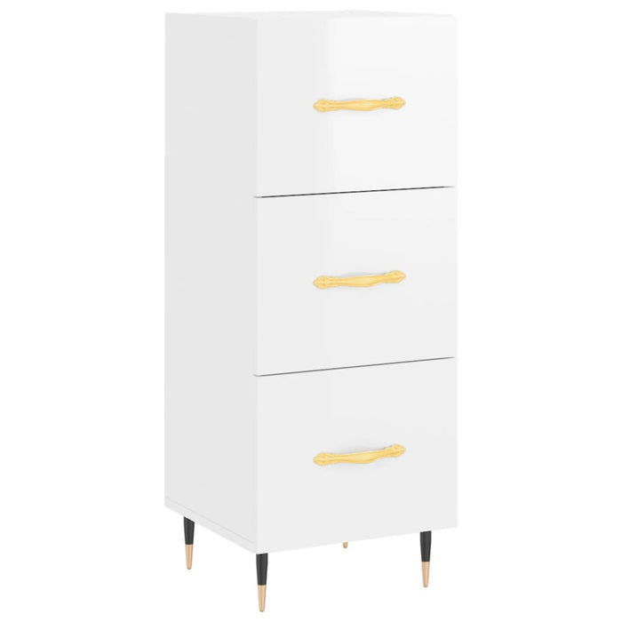 Dulap înalt, alb extralucios, 34,5x34x180 cm, lemn prelucrat WALTI
