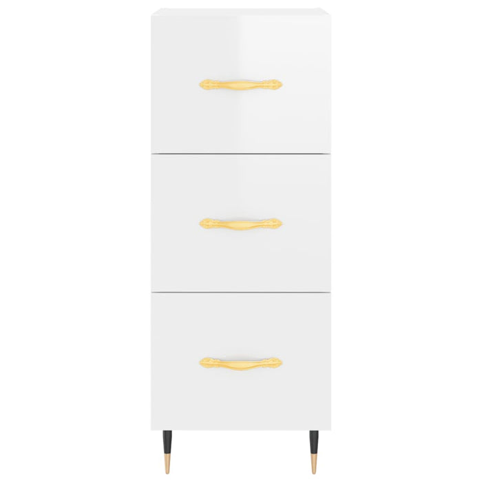 Dulap înalt, alb extralucios, 34,5x34x180 cm, lemn prelucrat WALTI