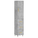 Dulap înalt, gri beton, 34,5x34x180 cm, lemn prelucrat - WALTI WALTI