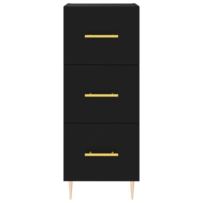 Dulap înalt, negru, 34,5x34x180 cm, lemn prelucrat WALTI