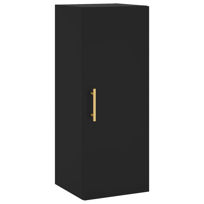 Dulap înalt, negru, 34,5x34x180 cm, lemn prelucrat WALTI