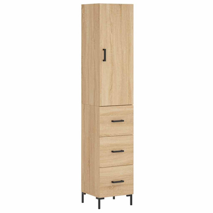 Dulap înalt, stejar sonoma, 34,5x34x180 cm, lemn prelucrat - WALTI WALTI