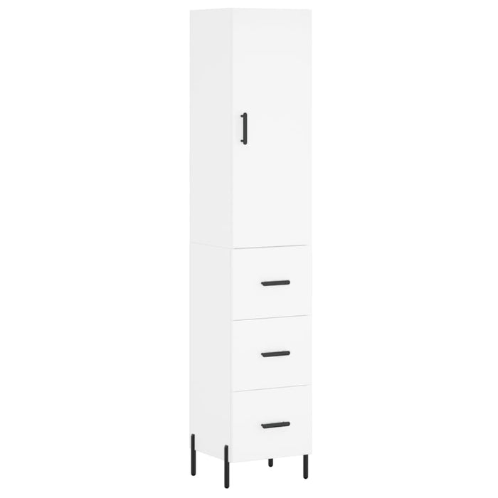 Dulap înalt, alb, 34,5x34x180 cm, lemn prelucrat - WALTI WALTI