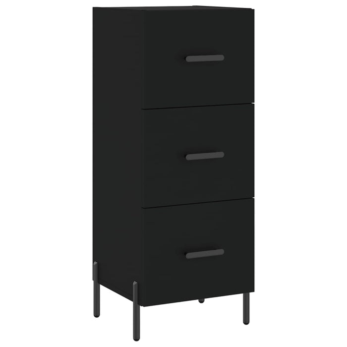 Dulap înalt, negru, 34,5x34x180 cm, lemn prelucrat WALTI