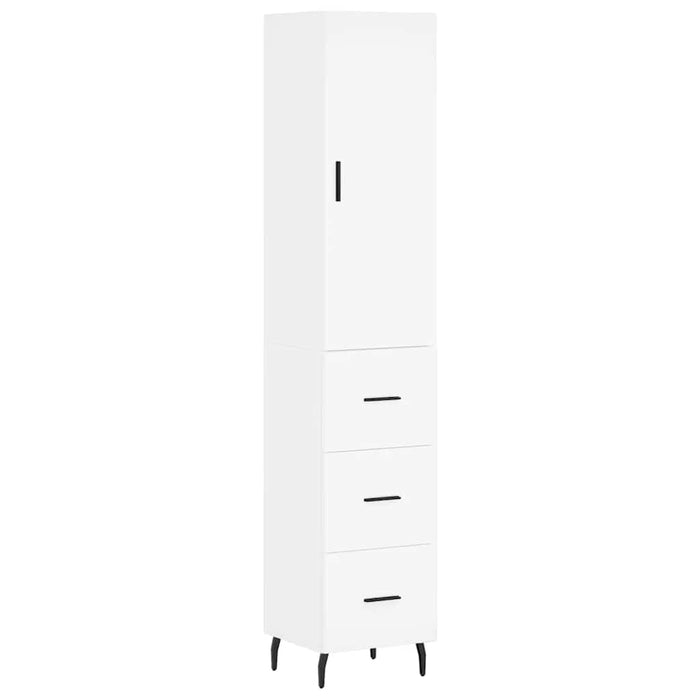 Dulap înalt, alb, 34,5x34x180 cm, lemn prelucrat - WALTI WALTI
