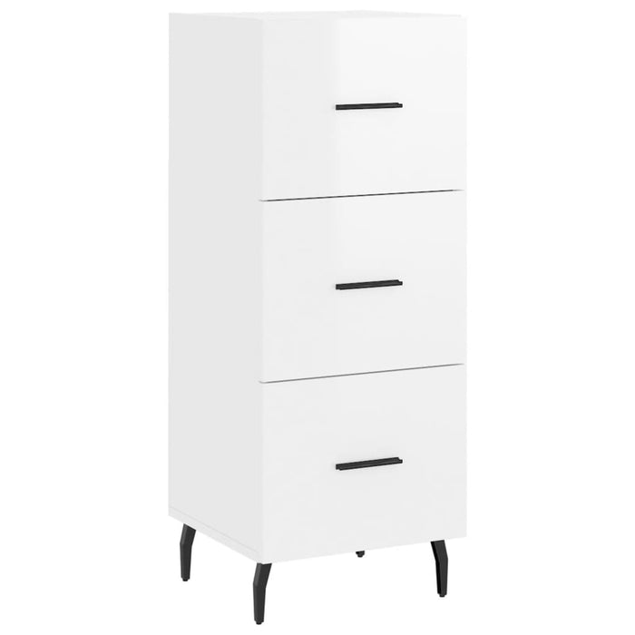 Dulap înalt, alb extralucios, 34,5x34x180 cm, lemn prelucrat WALTI