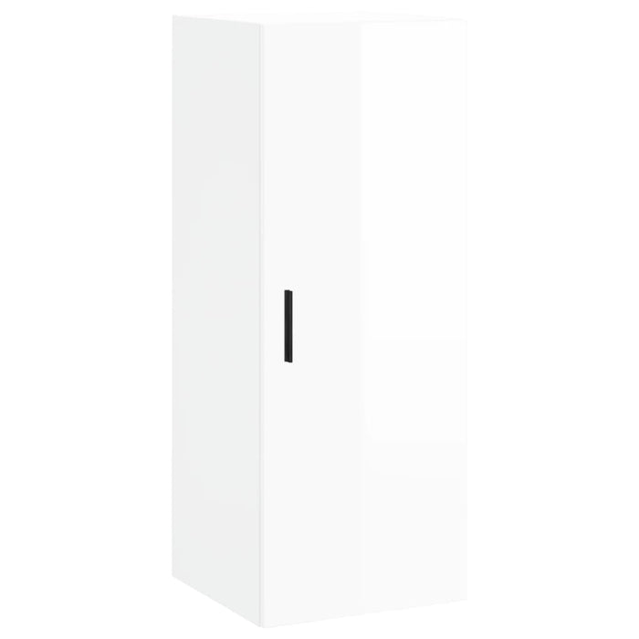 Dulap înalt, alb extralucios, 34,5x34x180 cm, lemn prelucrat WALTI