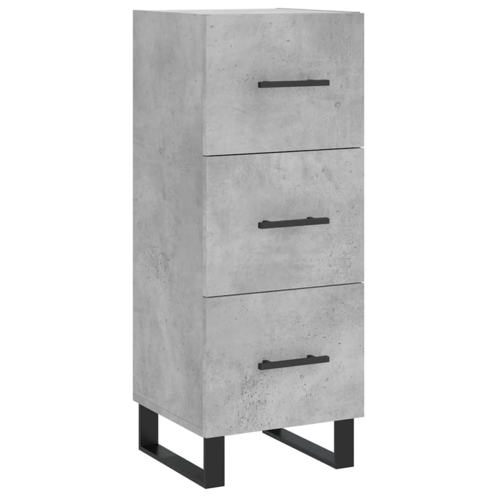 Dulap înalt, gri beton, 34,5x34x180 cm, lemn prelucrat - WALTI WALTI