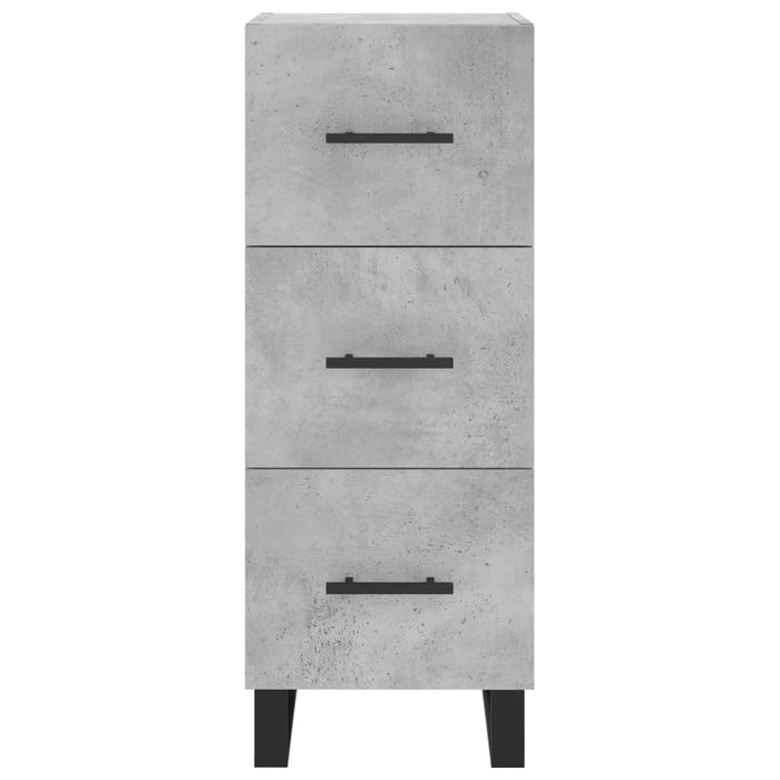 Dulap înalt, gri beton, 34,5x34x180 cm, lemn prelucrat - WALTI WALTI