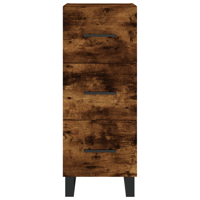 Dulap înalt, stejar fumuriu, 34,5x34x180 cm, lemn prelucrat - WALTI WALTI