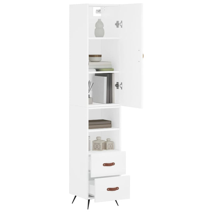 Dulap înalt, alb, 34,5x34x180 cm, lemn prelucrat WALTI