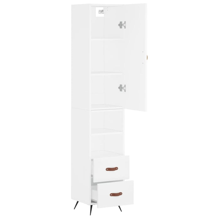 Dulap înalt, alb, 34,5x34x180 cm, lemn prelucrat WALTI